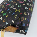 LOUIS VUITTON Multicolor Pochette Cosmetic Pouch Black M47355 LV Auth 153582-14