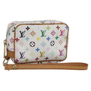 LOUIS VUITTON Monogram Multicolor Trousse Wapity Pouch White M58033 Auth 153583-1