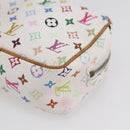 LOUIS VUITTON Monogram Multicolor Trousse Wapity Pouch White M58033 Auth 153583-10