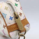 LOUIS VUITTON Monogram Multicolor Trousse Wapity Pouch White M58033 Auth 153583-14