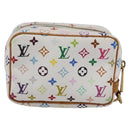 LOUIS VUITTON Monogram Multicolor Trousse Wapity Pouch White M58033 Auth 153583-3