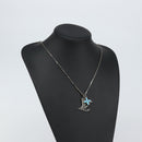 LOUIS VUITTON LV Printed Initials Necklace Silver tone M80208 LV Auth 153584M-17