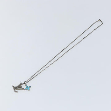LOUIS VUITTON LV Printed Initials Necklace Silver tone M80208 LV Auth 153584M - 0