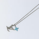 LOUIS VUITTON LV Printed Initials Necklace Silver tone M80208 LV Auth 153584M-4