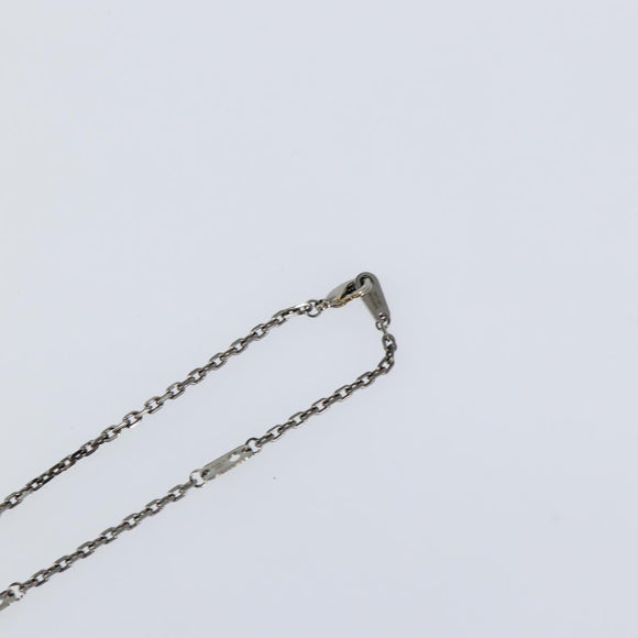 LOUIS VUITTON LV Printed Initials Necklace Silver tone M80208 LV Auth 153584M