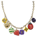 LOUIS VUITTON Collier Phrase Necklace metal Gold M64921 LV Auth 153586-1