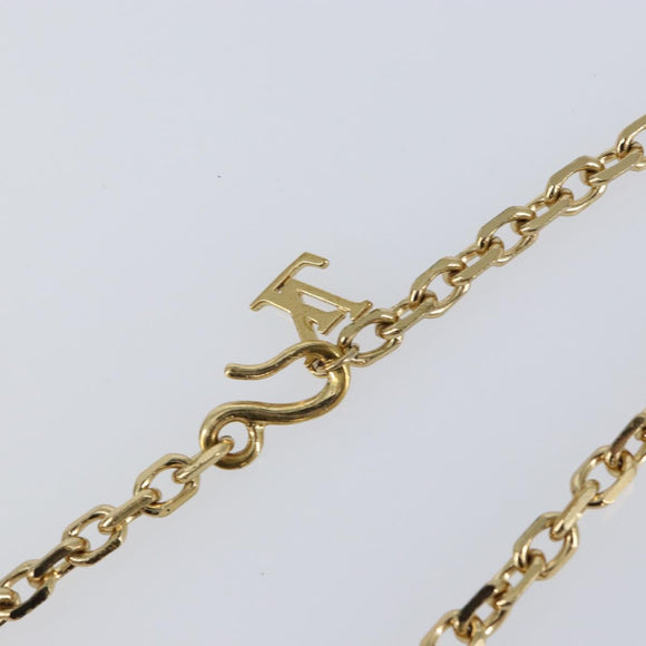 LOUIS VUITTON Collier Phrase Necklace metal Gold M64921 LV Auth 153586