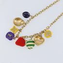 LOUIS VUITTON Collier Phrase Necklace metal Gold M64921 LV Auth 153586-9