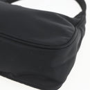 PRADA Hand Bag Nylon Black Silver Auth 153589V-8