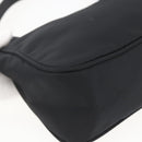 PRADA Hand Bag Nylon Black Silver Auth 153589V-15