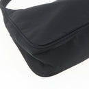 PRADA Hand Bag Nylon Black Silver Auth 153589V-17