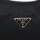 PRADA Hand Bag Nylon Black Silver Auth 153589V-18
