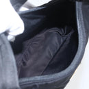 PRADA Hand Bag Nylon Black Silver Auth 153589V-10