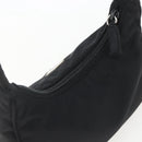 PRADA Hand Bag Nylon Black Silver Auth 153589V-6