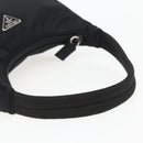 PRADA Hand Bag Nylon Black Silver Auth 153589V-7