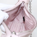 PRADA RE-Edition 2005 Shoulder Bag Nylon 2way Pink Silver Auth 153590V-24