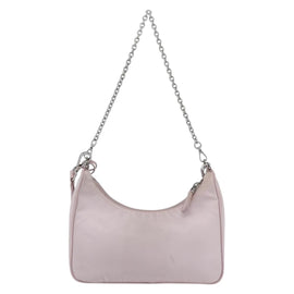 PRADA RE-Edition 2005 Shoulder Bag Nylon 2way Pink Silver Auth 153590V - 0
