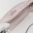 PRADA RE-Edition 2005 Shoulder Bag Nylon 2way Pink Silver Auth 153590V-6