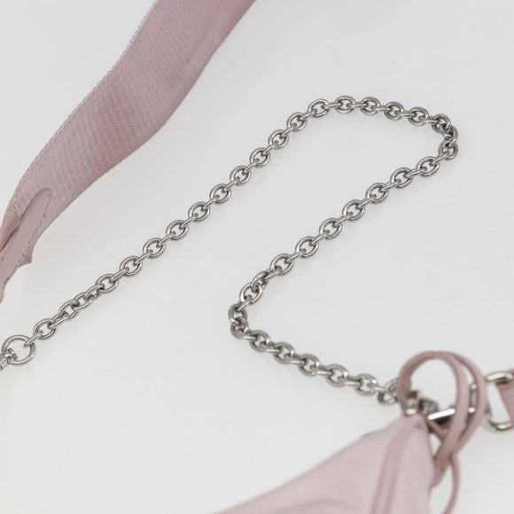 PRADA RE-Edition 2005 Shoulder Bag Nylon 2way Pink Silver Auth 153590V