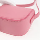 CELINE Triomphe Mini Claude Shoulder Pouch Calf Skin Pink Gold Auth 153596SAM-16