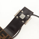 FENDI Zucca Canvas Mamma Baguette Shoulder Bag Black Brown Auth 153620SAV-20