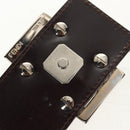 FENDI Zucca Canvas Mamma Baguette Shoulder Bag Black Brown Auth 153620SAV-21