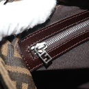 FENDI Zucca Canvas Mamma Baguette Shoulder Bag Black Brown Auth 153620SAV-25