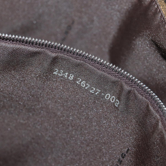 FENDI Zucca Canvas Mamma Baguette Shoulder Bag Black Brown Auth 153620SAV