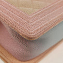 CHANEL Chain Boy Chanel Shoulder Bag Caviar Skin Rainbow CC Auth 153621SAM-14