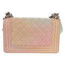 CHANEL Chain Boy Chanel Shoulder Bag Caviar Skin Rainbow CC Auth 153621SAM-3