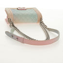 CHANEL Chain Boy Chanel Shoulder Bag Caviar Skin Rainbow CC Auth 153621SAM-7