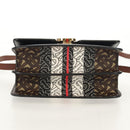 BURBERRY TB Monogram Shoulder Bag PVC Gold Brown 8031708 Auth 153622SM-10
