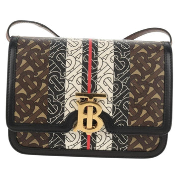 BURBERRY TB Monogram Shoulder Bag PVC Gold Brown 8031708 Auth 153622SM - 0