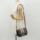 BURBERRY TB Monogram Shoulder Bag PVC Gold Brown 8031708 Auth 153622SM-27