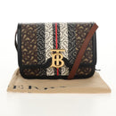 BURBERRY TB Monogram Shoulder Bag PVC Gold Brown 8031708 Auth 153622SM-28