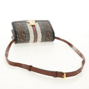 BURBERRY TB Monogram Shoulder Bag PVC Gold Brown 8031708 Auth 153622SM-7