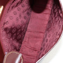 CARTIER Must Line Shoulder Bag Leather Bordeaux Gold Auth 153624V-19
