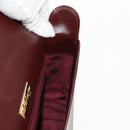 CARTIER Must Line Shoulder Bag Leather Bordeaux Gold Auth 153624V-20
