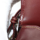 CARTIER Must Line Shoulder Bag Leather Bordeaux Gold Auth 153624V-23