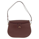 CARTIER Must Line Shoulder Bag Leather Bordeaux Gold Auth 153624V-3