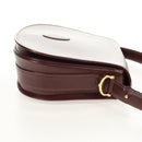 CARTIER Must Line Shoulder Bag Leather Bordeaux Gold Auth 153624V-5