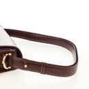 CARTIER Must Line Shoulder Bag Leather Bordeaux Gold Auth 153624V-9