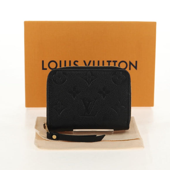 LOUIS VUITTON Empreinte Zippy Coin Purse Coin Purse Black M60574 Auth 153626SAM