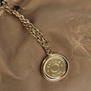 LOEWE Hand Bag Leather Gold Metallic brown Auth 153627V-19