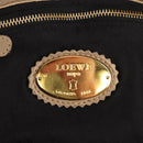 LOEWE Hand Bag Leather Gold Metallic brown Auth 153627V-20