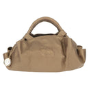 LOEWE Hand Bag Leather Gold Metallic brown Auth 153627V-13