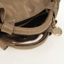 LOEWE Hand Bag Leather Gold Metallic brown Auth 153627V-7