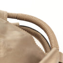 LOEWE Hand Bag Leather Gold Metallic brown Auth 153627V-14