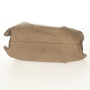 LOEWE Hand Bag Leather Gold Metallic brown Auth 153627V-5