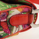 Christian Dior Saddle Shoulder Bag Canvas Pink Silver Auth 153630SAV-16